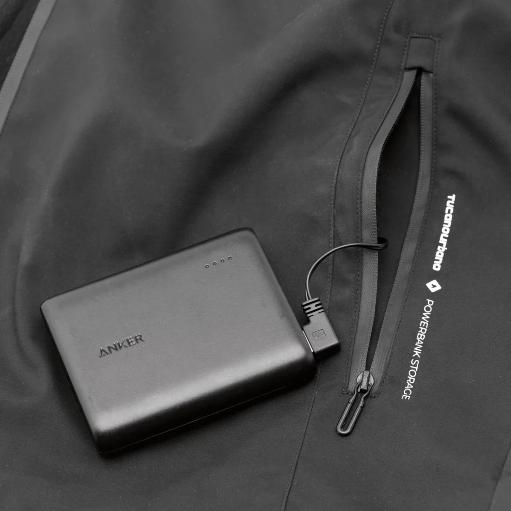 Gilet Topwarm noir avec powerbank
